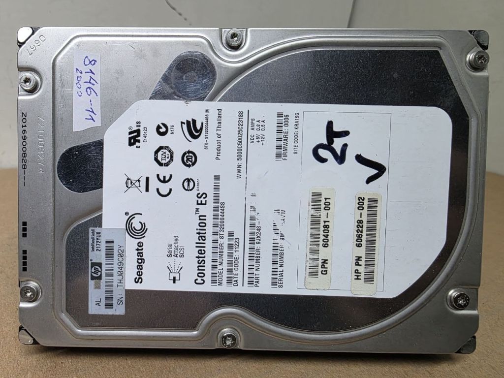2000Gb 2Tb 3,5 SAS 6Gb ST32000444SS Seagate жорсткий диск  (8146-11) - фото фото фото 2