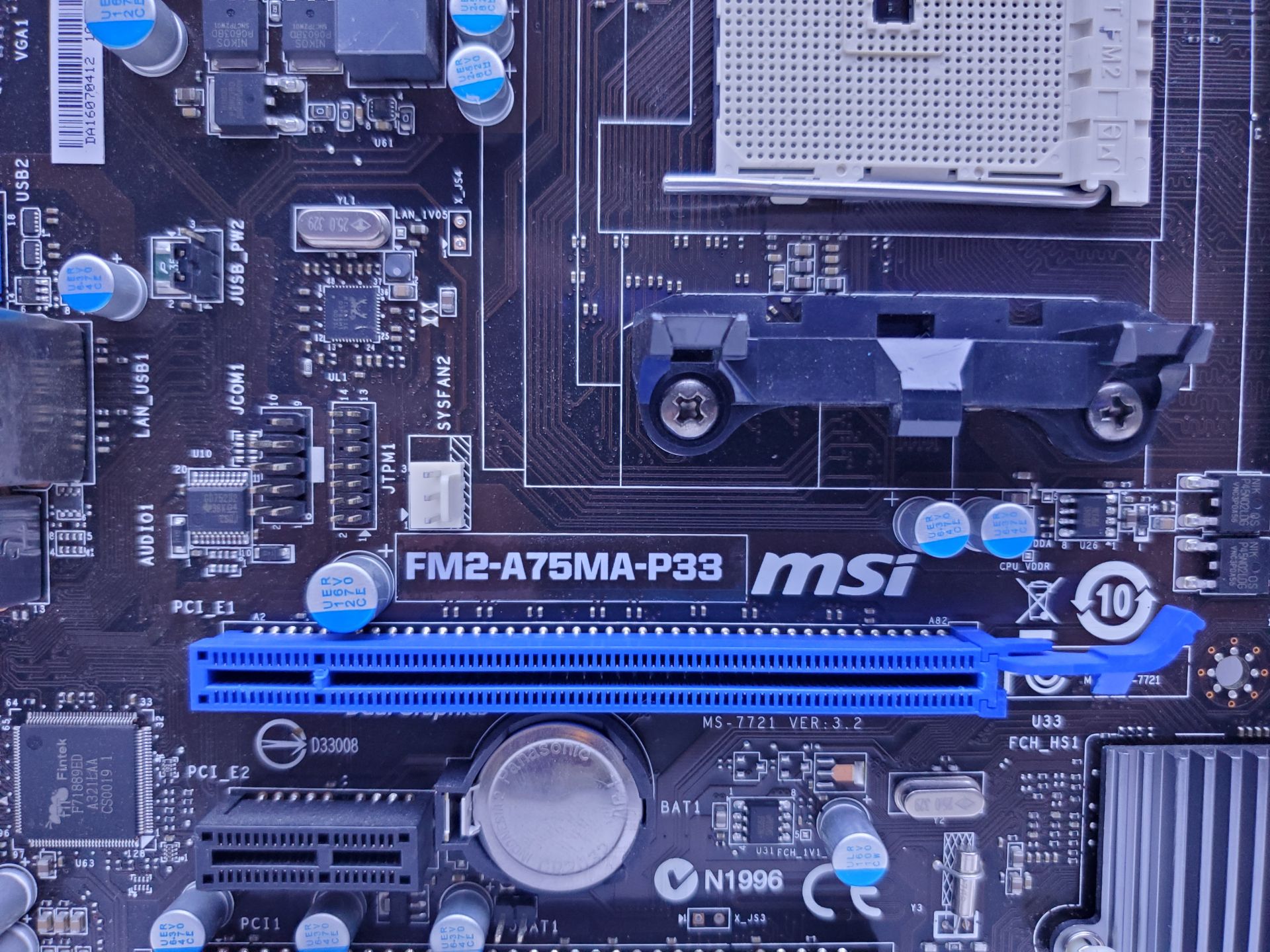 Материнська плата  sFM2  MSI FM2-A75MA-P33   (Socket FM2, DDR3, б/у) - фото фото фото 2