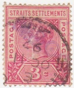 Англия   (Стрейтс-Сетлментс) 1892 г..№ 67 гашеная - фото фото фото 0