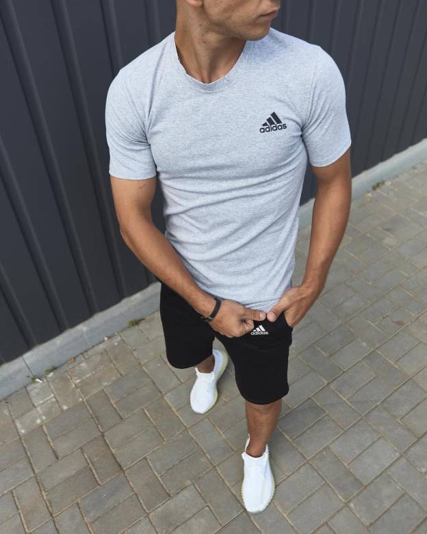 Футболка Adidas серая - фото фото фото 3