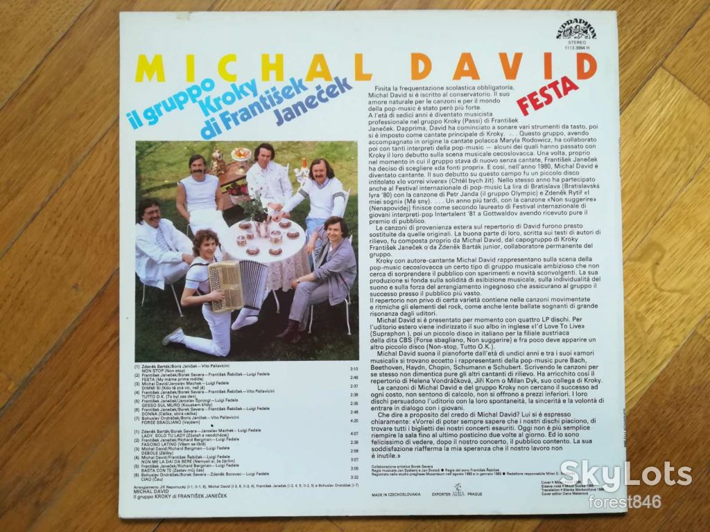 Michal David-Festa  (лам. конв.)  (3)-VG+, Чехословаччина - фото фото фото 1
