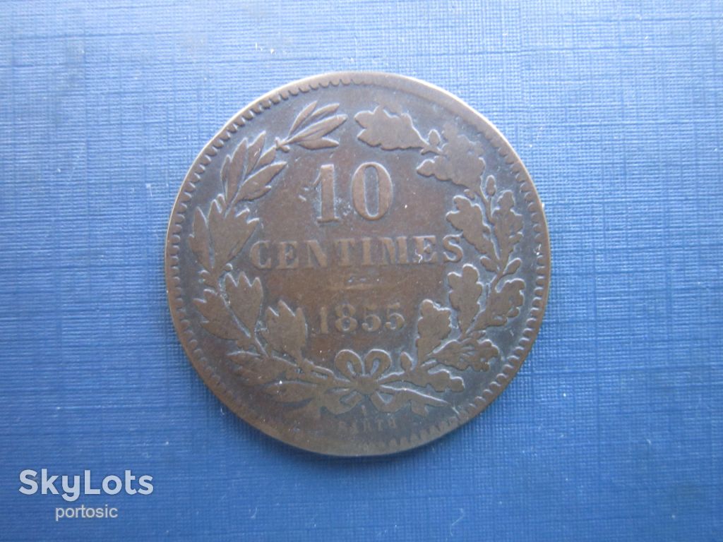 Монета 10 сантимів Люксембург 1855 А непогана рідкісна - фото фото фото 0
