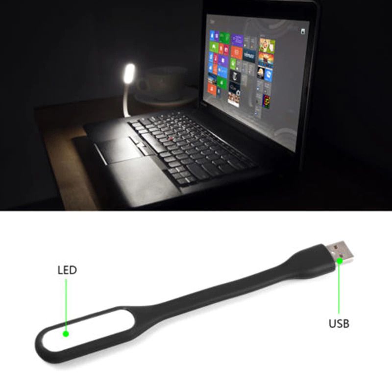 Гибкий мини LED светильник USB черный - фото фото фото 1