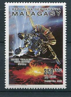 Мадагаскар Malagasy  Madagaskar Space 1990 Mi 1251 Apollo 11 MNH - фото фото фото 0