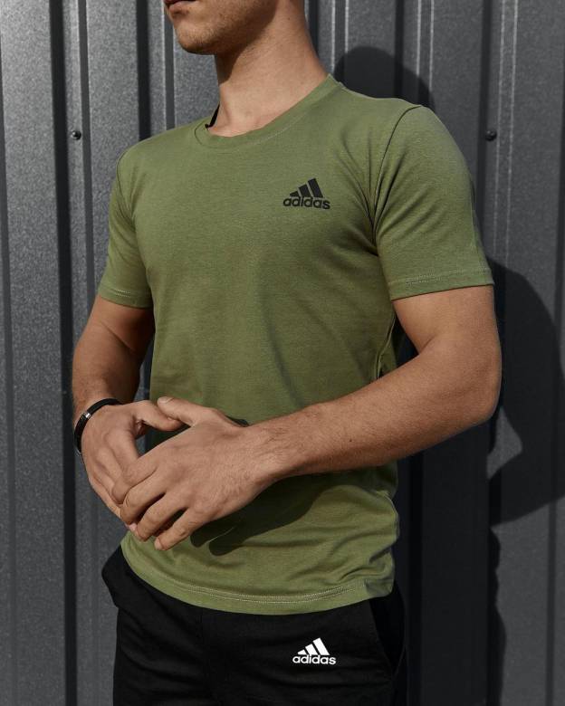 Футболка Adidas хаки - фото фото фото 4