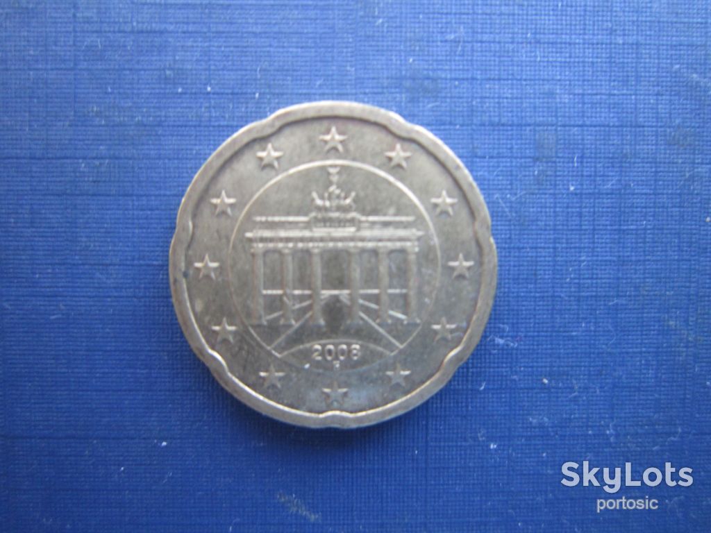 Монета 20 євроцентів Німеччина 2008 F - фото фото фото 0