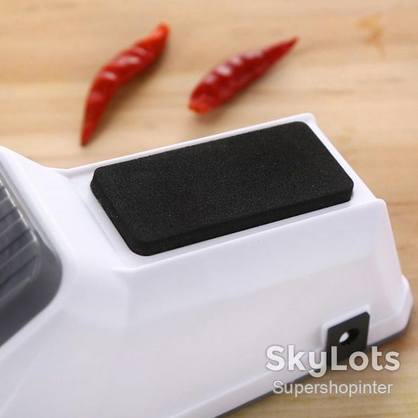 Электрическая точилка для ножей Electric Knife Sharpener от USB, Белый / Профессиональная электроточилка / Ножеточка - фото фото фото 5