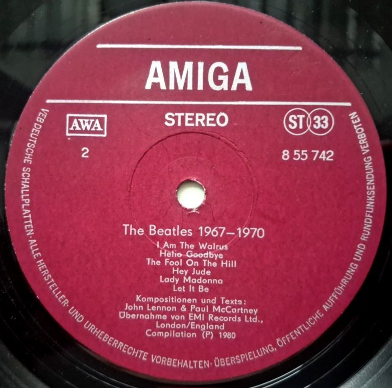 The Beatles - 1967-1970 - 1973.  (LP). 12. Vinyl. Пластинка. DDR. Amiga. - фото фото фото 3