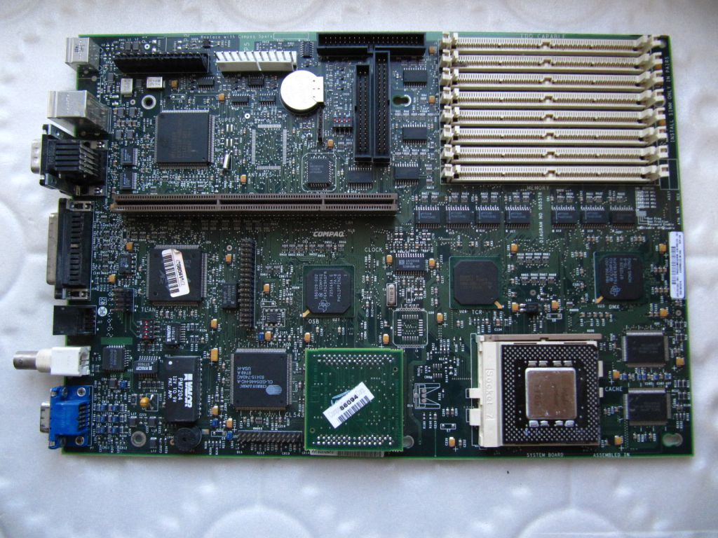 Комплект Compaq DeskPro сокет 7: материнка, рейзер, відеопам'ять - фото фото фото 1