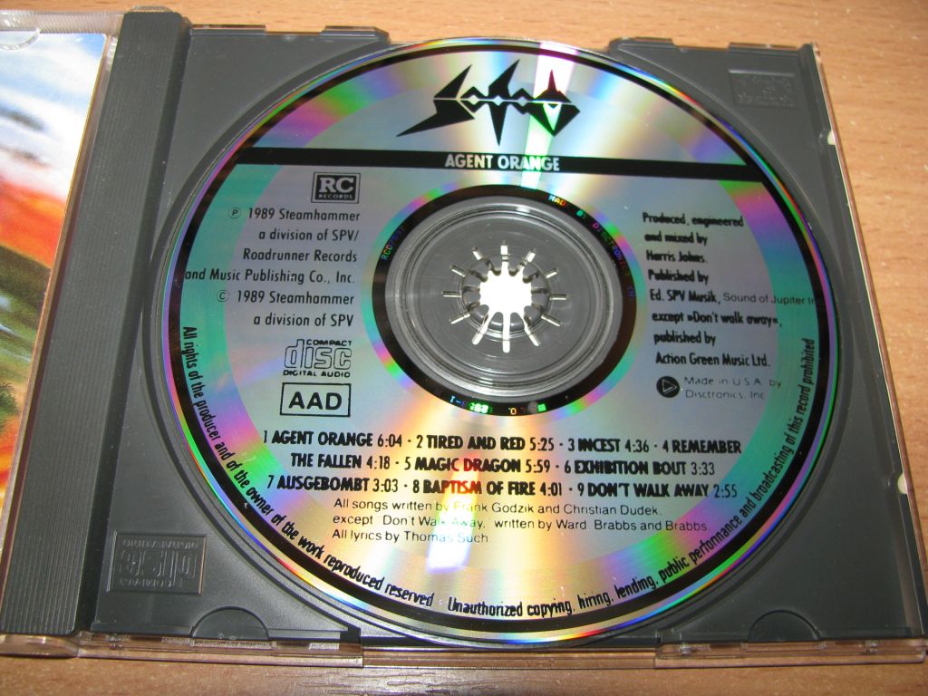 SODOM - Agent Orange  (1989 Roadracer 1st press,USA) - фото фото фото 2