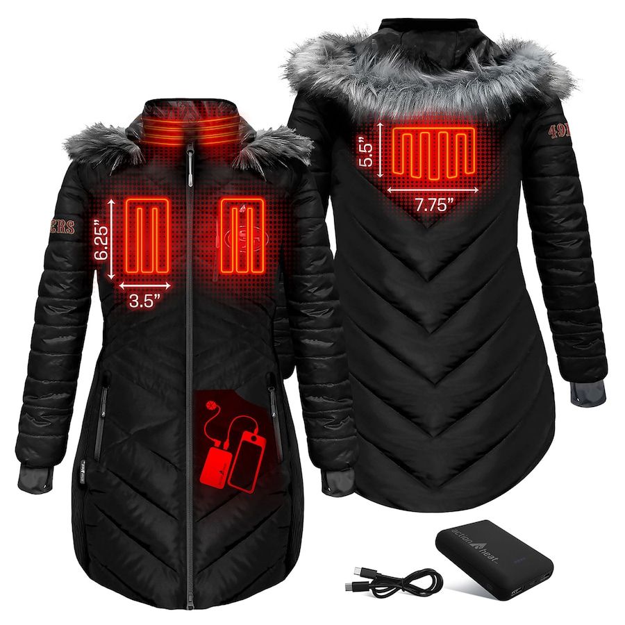 ActionHeat 5V Heated Long Puffer Jacket Куртка з підігрівом - фото фото фото 0