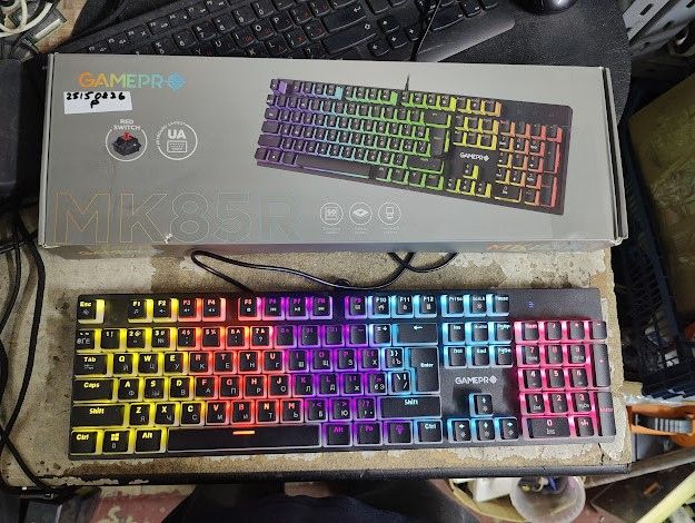 Игровая клавиатура с подсветкой RGB GamePro MK85R Red Switch USB № 25150836/2 - фото фото фото 0