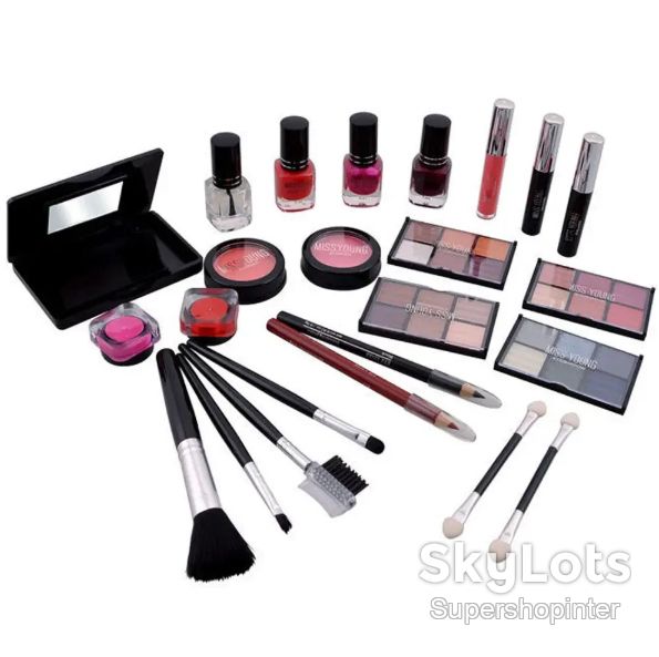 Набор женской косметики в подарочном чемодане MC1155 Makeup set Серебристый - фото фото фото 4