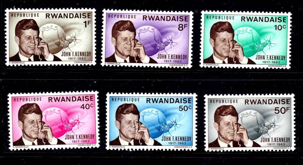 Космос .  Руанда 1963 г  MNH -  JFK - - фото фото фото 0