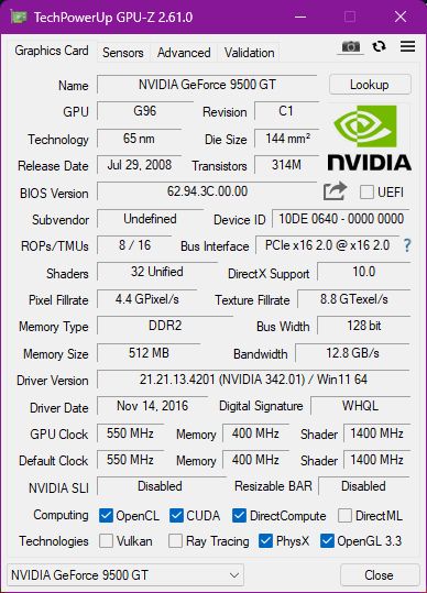 Відеокарта GeForce 9500GT 512M DDR2 128B CRT DVI HDMI - фото фото фото 4
