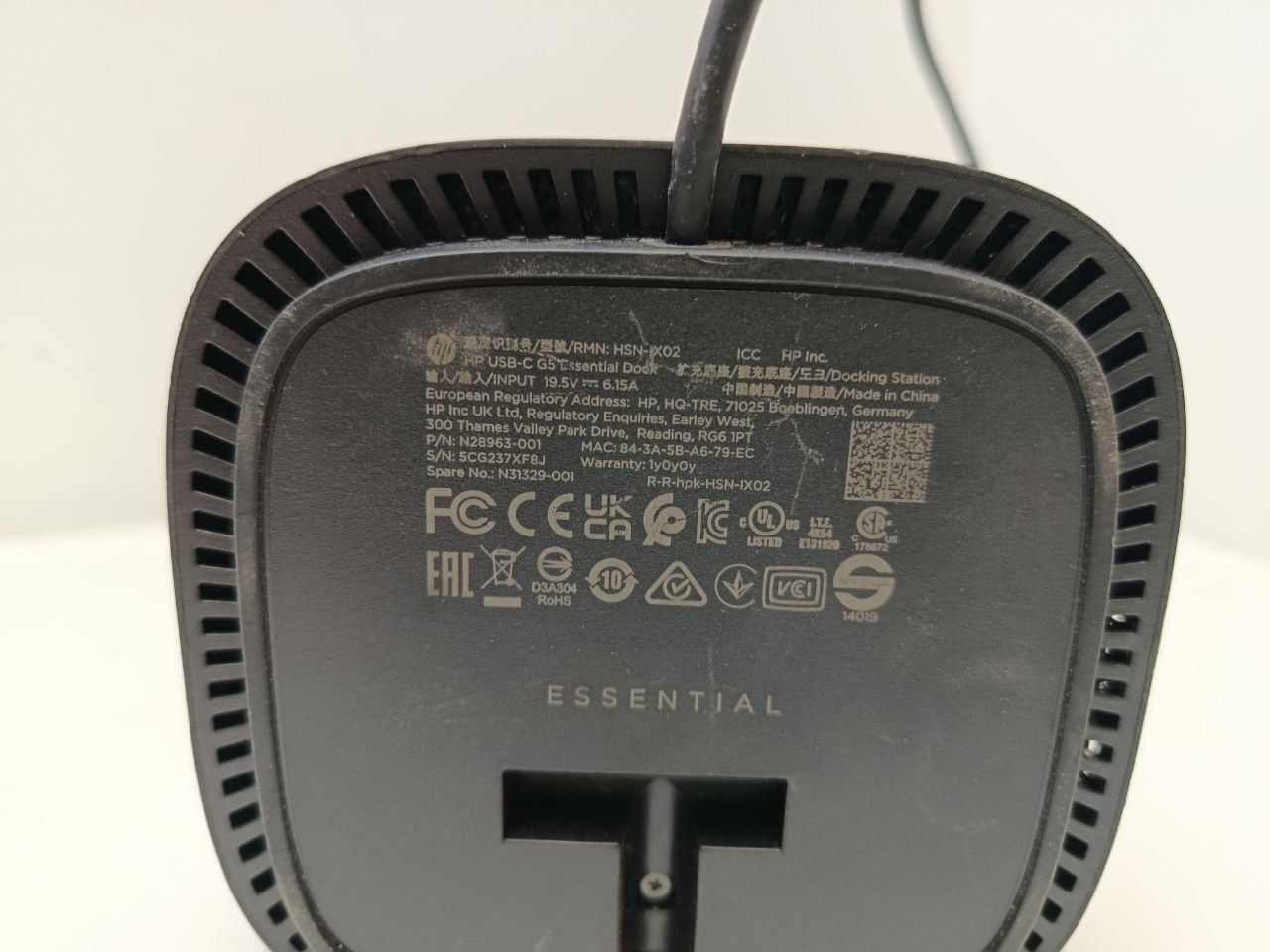 Док-станція HP USB-C G5 Essential Dock HSN-IX02  не тестована - фото фото фото 3