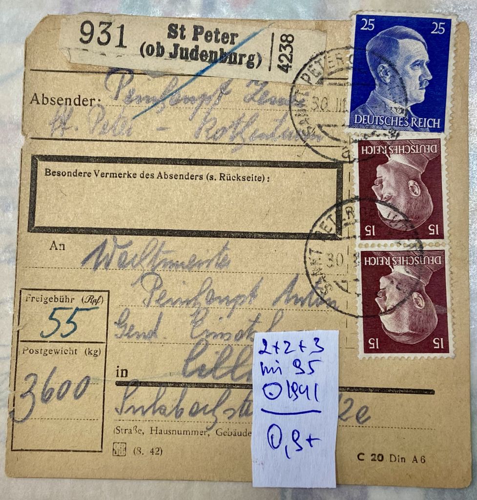 Поштова картка. Рейх 1941 р.    (SP) - фото фото фото 2