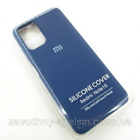 Xiaomi Redmi Note 10 10S чехол синий Silicone Cover navy - фото фото фото 1