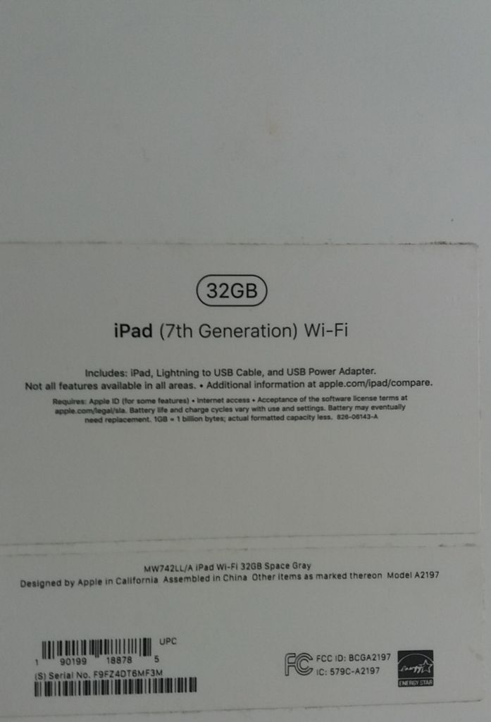 apple IPAD  wifi 32gb коробка  a2197 - фото фото фото 2