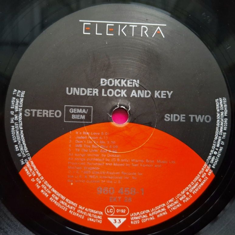 Dokken - Under Lock And Key - 1985.  (LP). 12. Vinyl. Пластинка. Germany. - фото фото фото 5
