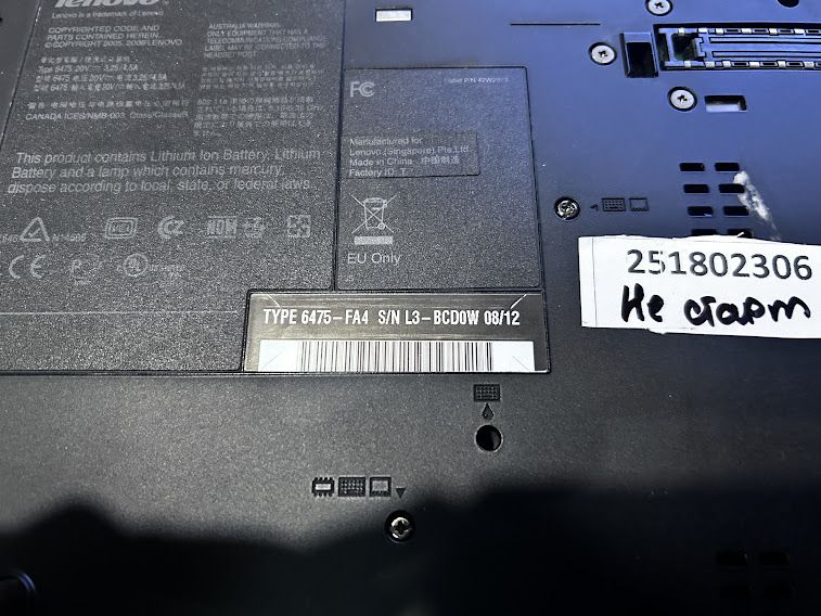 Ноутбук Lenovo ThinkPad T400 6475-FA4 № 251802306 - фото фото фото 7