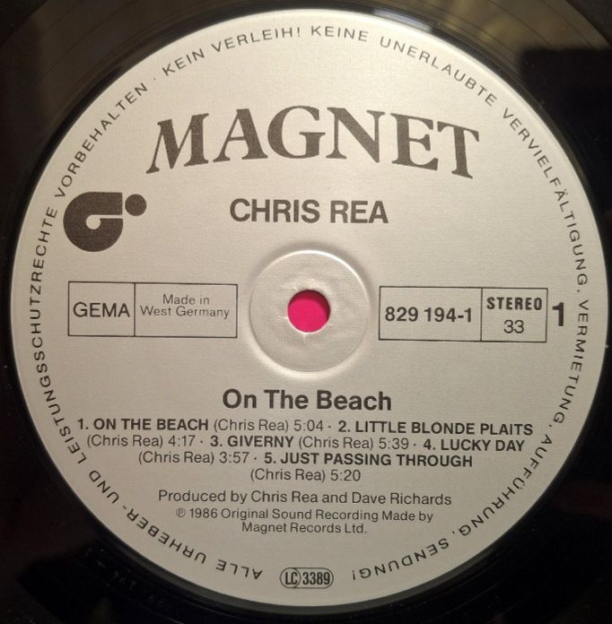 Chris Rea - On The Beach - 1986.  (LP). 12. Vinyl. Пластинка. Germany. - фото фото фото 4