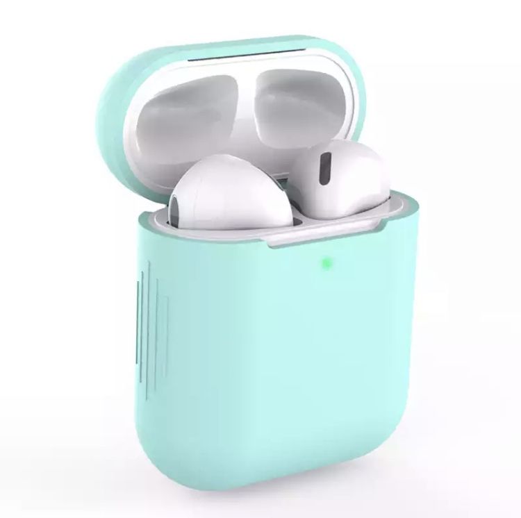 Чехол для наушников Apple Airpods 1 / 2 Ментоловый - фото фото фото 0