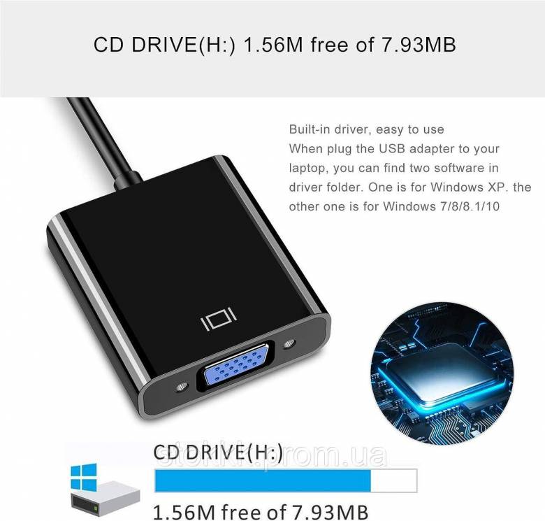 Адаптер USB 3.0-VGA для Windows Уценка - фото фото фото 5