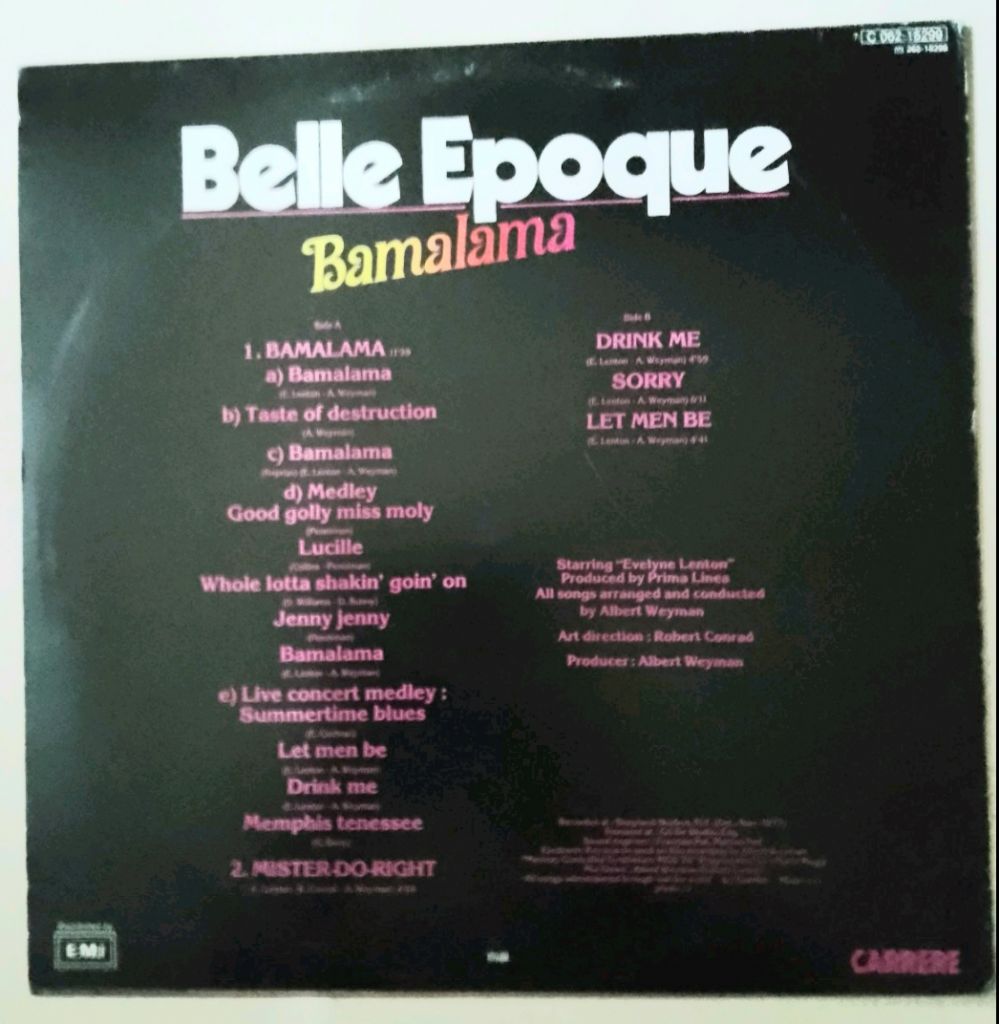 Belle Epoque - Bamalama - 1978.  (LP). 12. Vinyl. Пластинка. Sweden. - фото фото фото 1