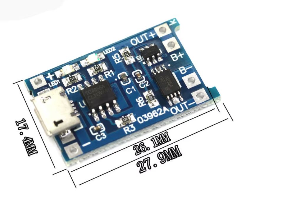 Зарядный модуль Li-ion на TP4056 Micro usb, с защитой - фото фото фото 1
