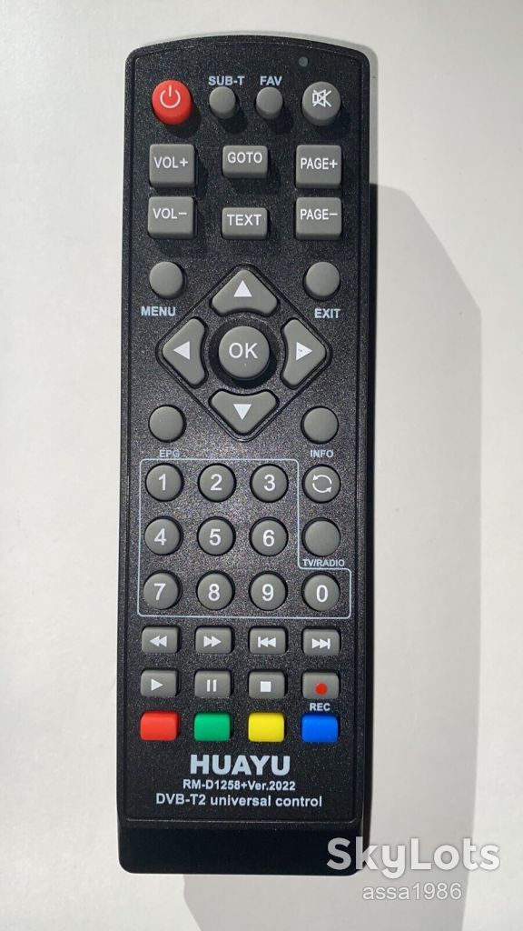 Універсальний пульт HUAYU VP-004 для ефірних DVB-T2 та супутникових ресиверів. - фото фото фото 0
