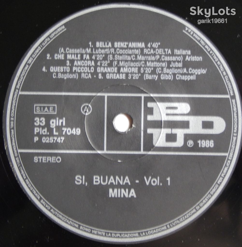 Mina – Si, Buana  (PDU – Pld. L 7049/50, Italy) VG+/NM-/NM- - фото фото фото 3