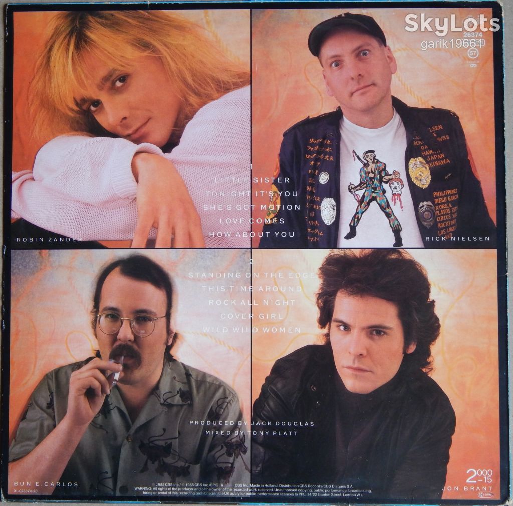 Cheap Trick – Standing On The Edge  (Epic ‎– EPC 26374, Holland) inner sleeve EX/NM- - фото фото фото 1