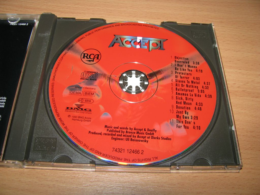 ACCEPT - Objection Overruled    (1st press,Germany) - фото фото фото 2