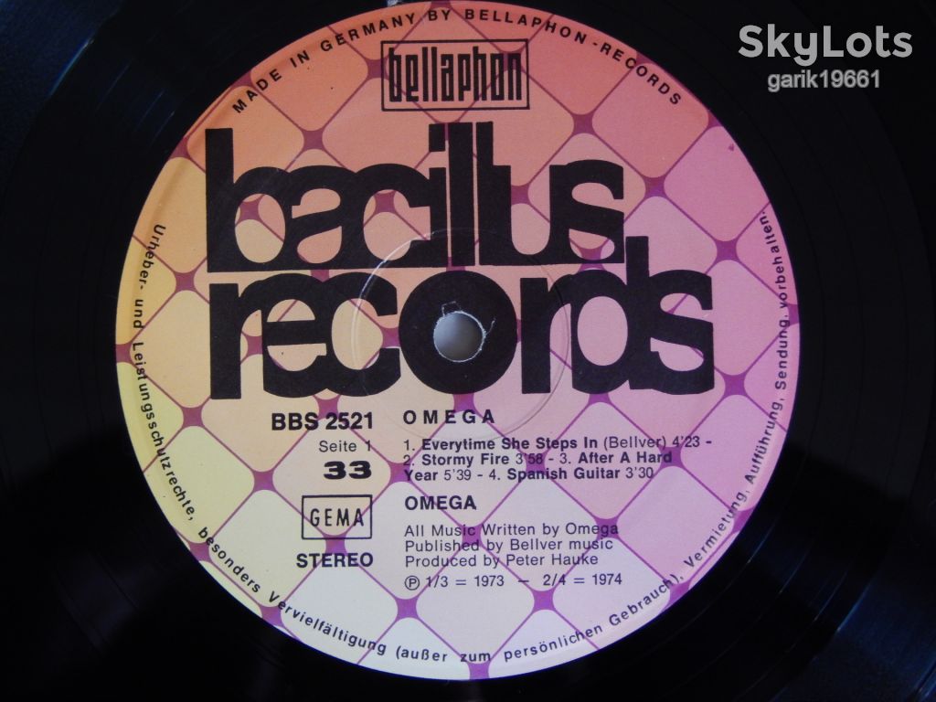 Omega – Omega  (Bacillus Records – BBS 2521, Germany) NM-/NM- - фото фото фото 2