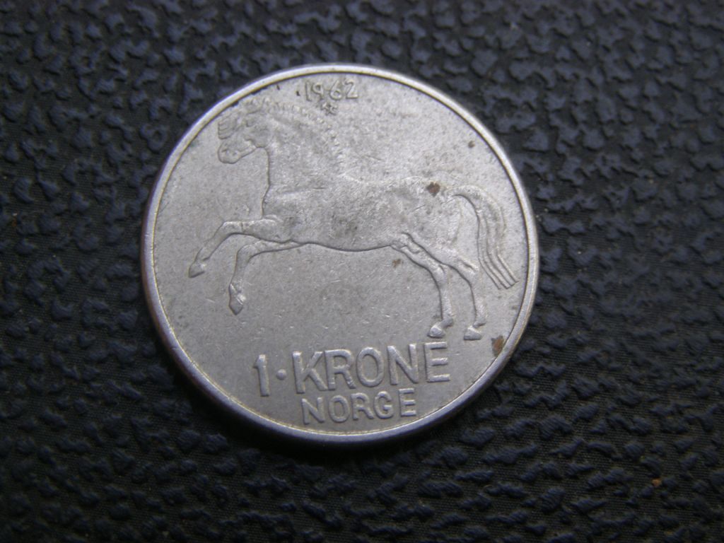 1 крона  Норвегия 1962 г - фото фото фото 0