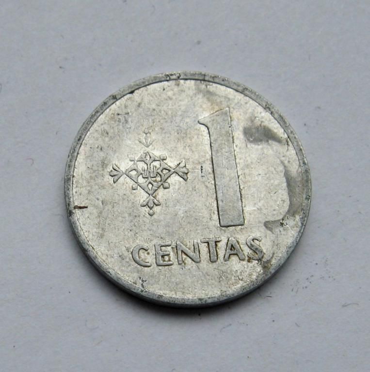 1 ЦЕНТ = 1991 г. = ЛИТВА &amp; - фото фото фото 0