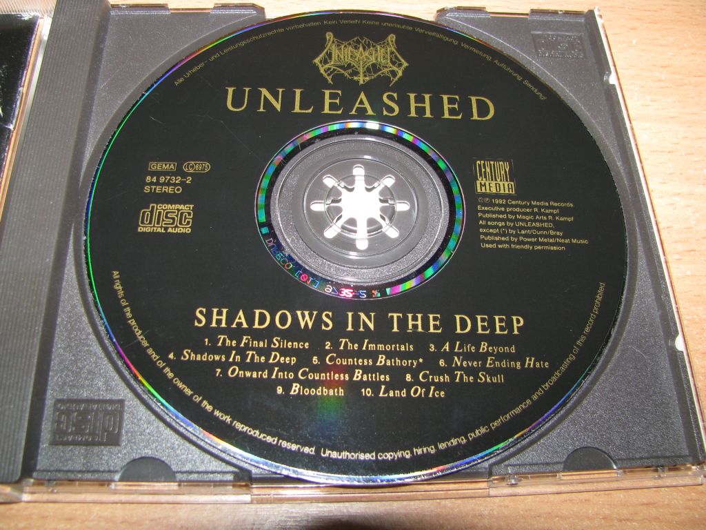 UNLEASHED - Shadows In The Deep  (1992 Century Media 1st press) - фото фото фото 2