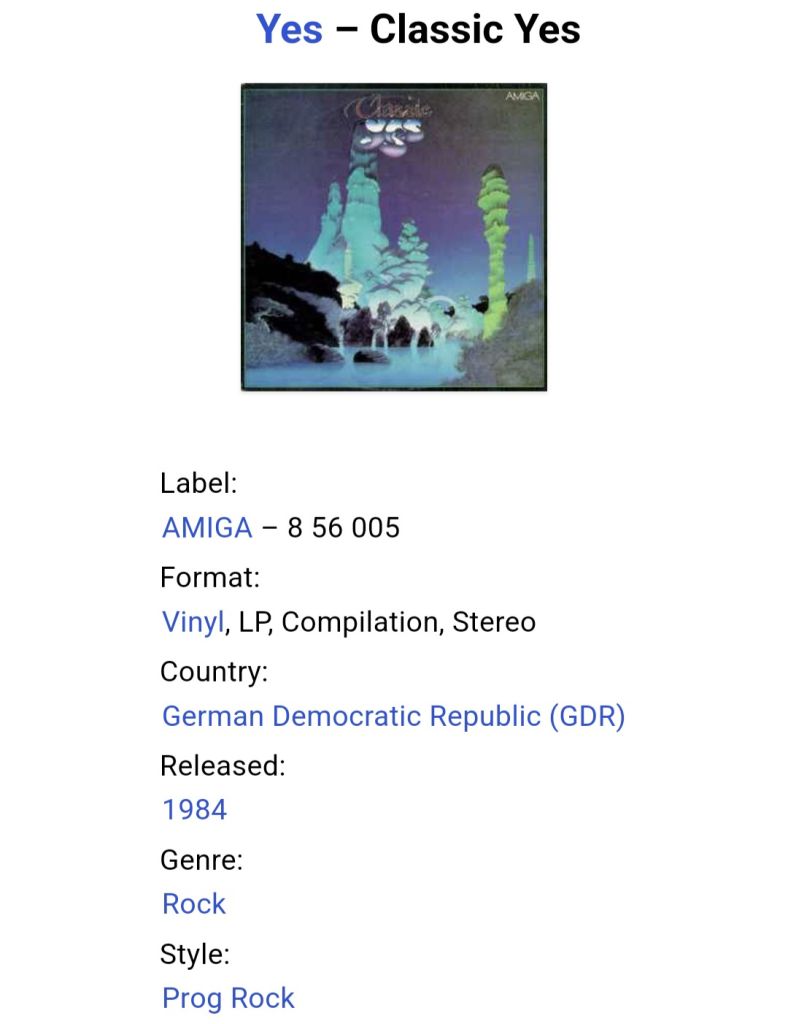 Yes - Classic Yes - 1969-83.    (LP). 12. Vinyl. Пластинка. Germany. Amiga. - фото фото фото 4