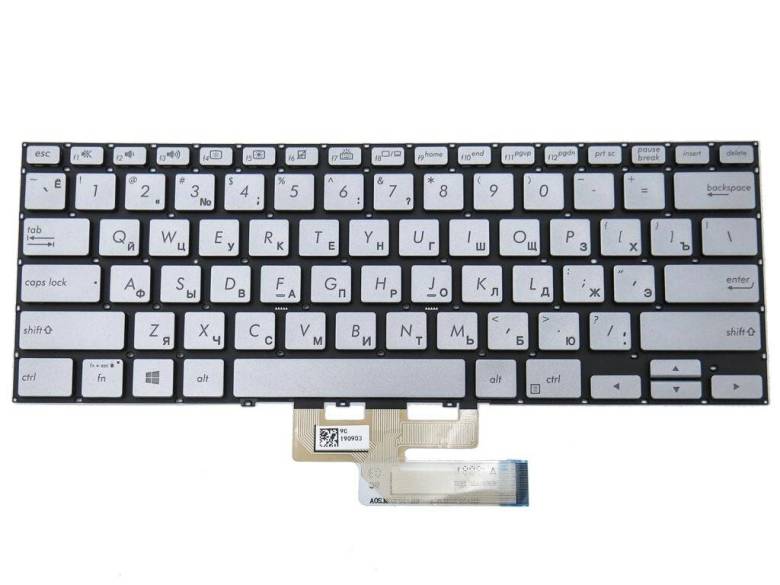 Клавиатура для ASUS ZenBook UX462, UX462DA (RU Silver) - фото фото фото 2