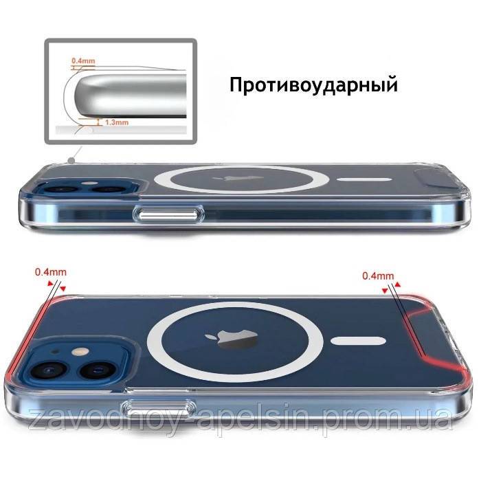 IPhone 11 pro max прозрачный чехол магнит MagSafe - фото фото фото 2