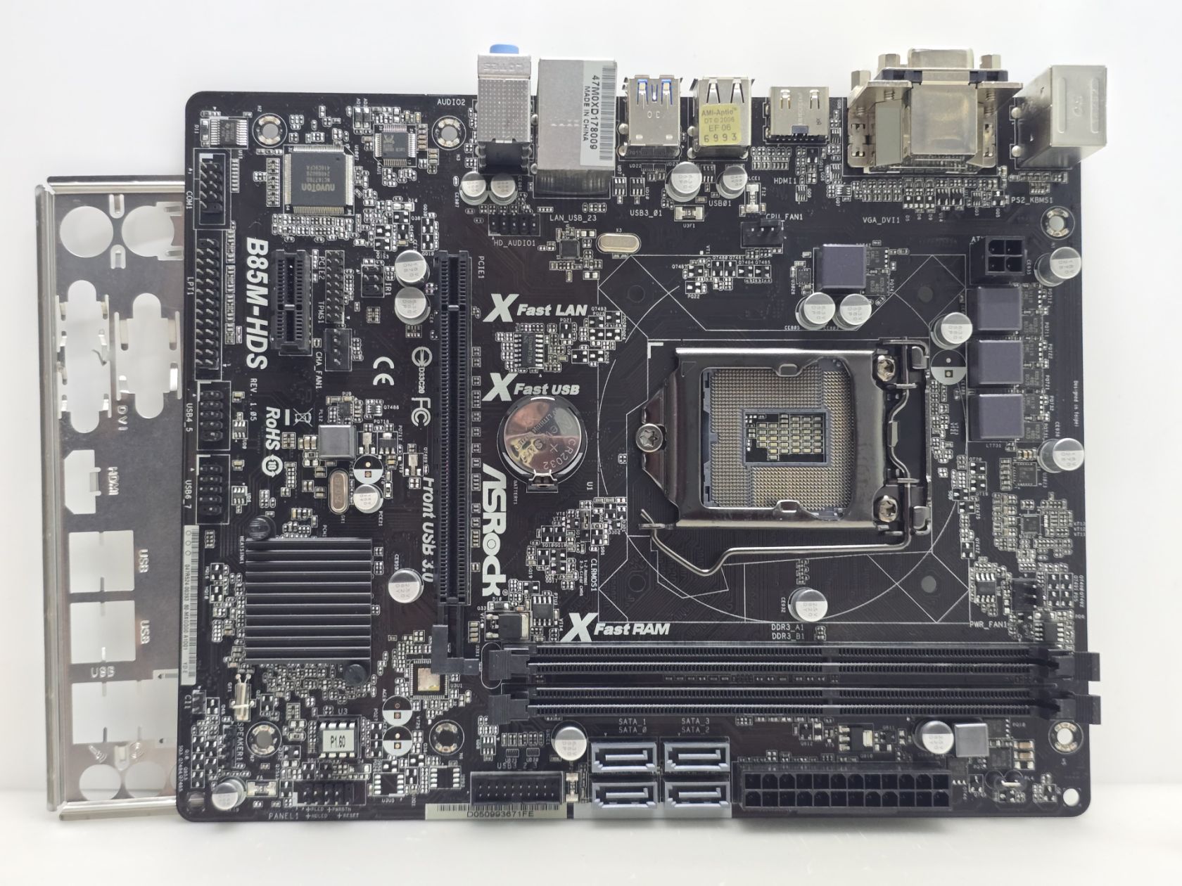 Материнська плата ASRock B85M-HDS  (Socket 1150,HDMI,DDR3,б/у) - фото фото фото 0