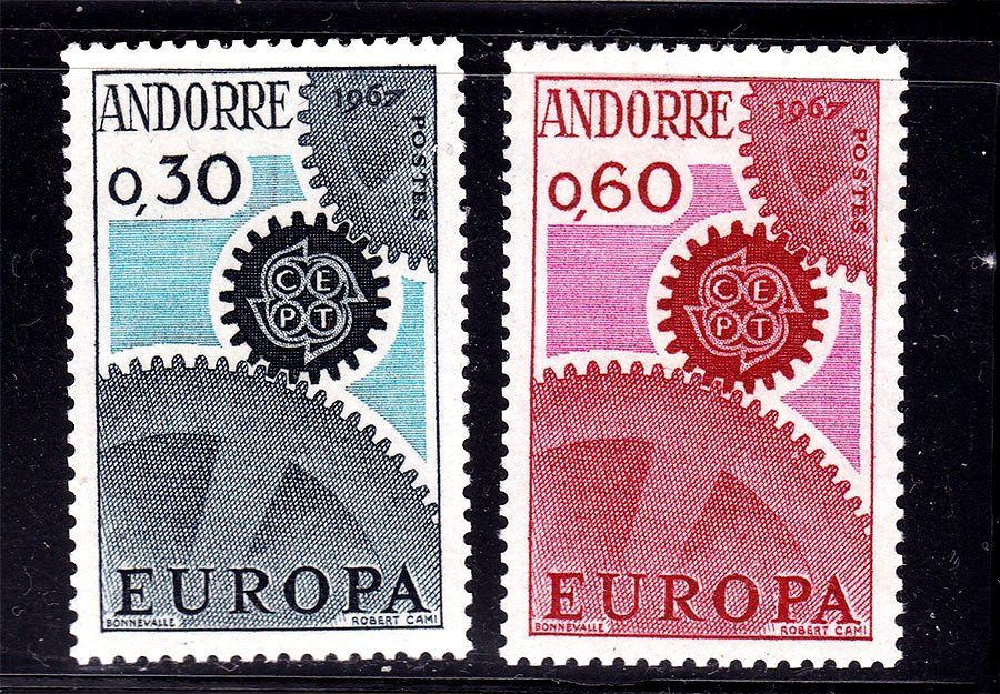 Андорра 1967 г  MNH -  СЕРТ EUROPA - - фото фото фото 0