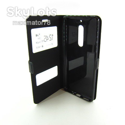 ЧЕХОЛ КНИЖКА ПОДСТАВКА SMART Nokia 5 ta-1053 черный - фото фото фото 2