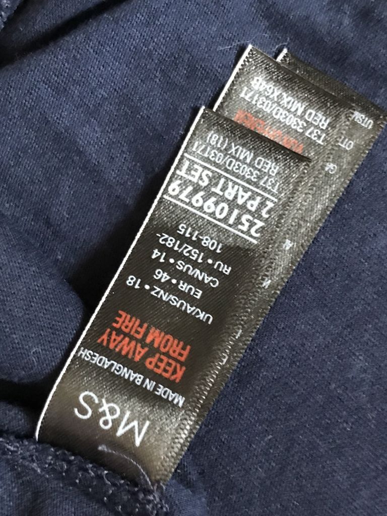 Пижама, комплект, для дома и отдыха, теплые плюшевые штаны, Marks &amp; Spencer. L - фото фото фото 7