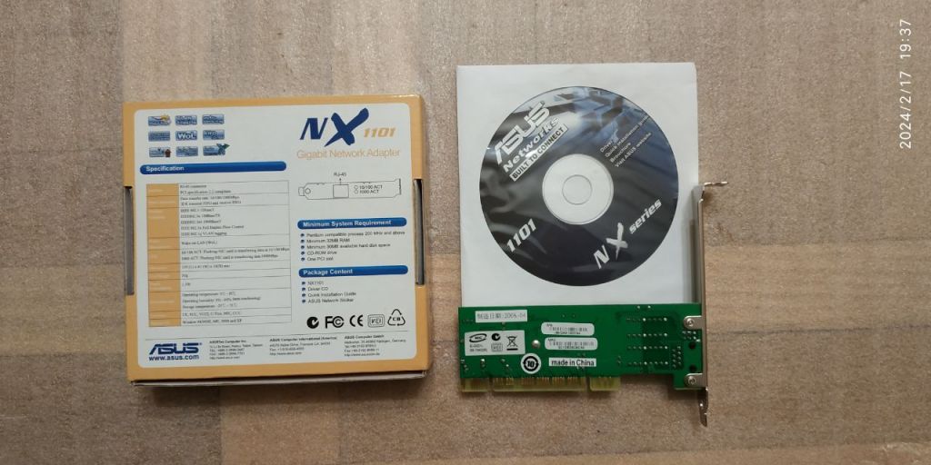 Мережева карта PCI ASUS NX1101, RJ-45, 100/1000 Мбіт/с, нова - фото фото фото 1