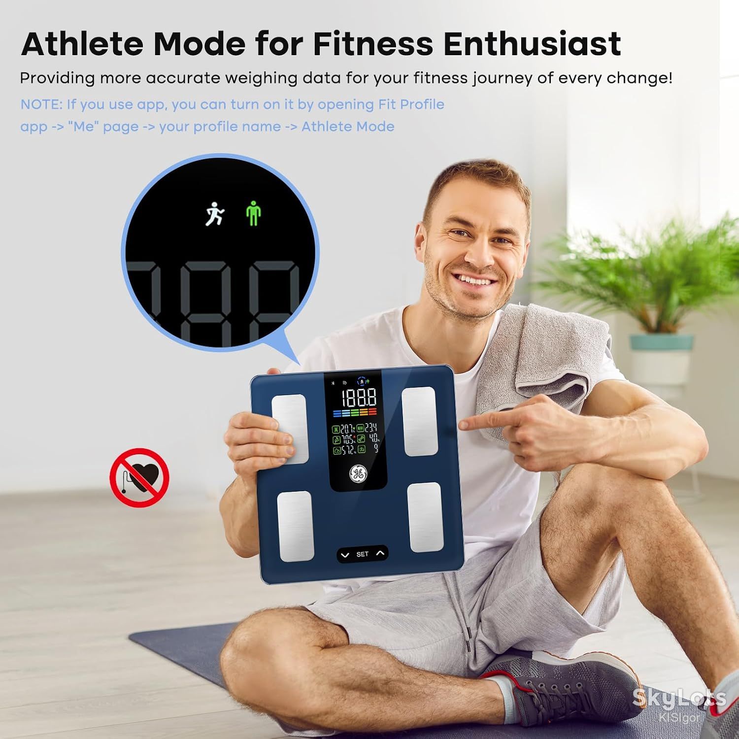 Розумні підлогові ваги GE Smart Body Fat Scale   (модель Fit Plus LN) *81196 - фото фото фото 1