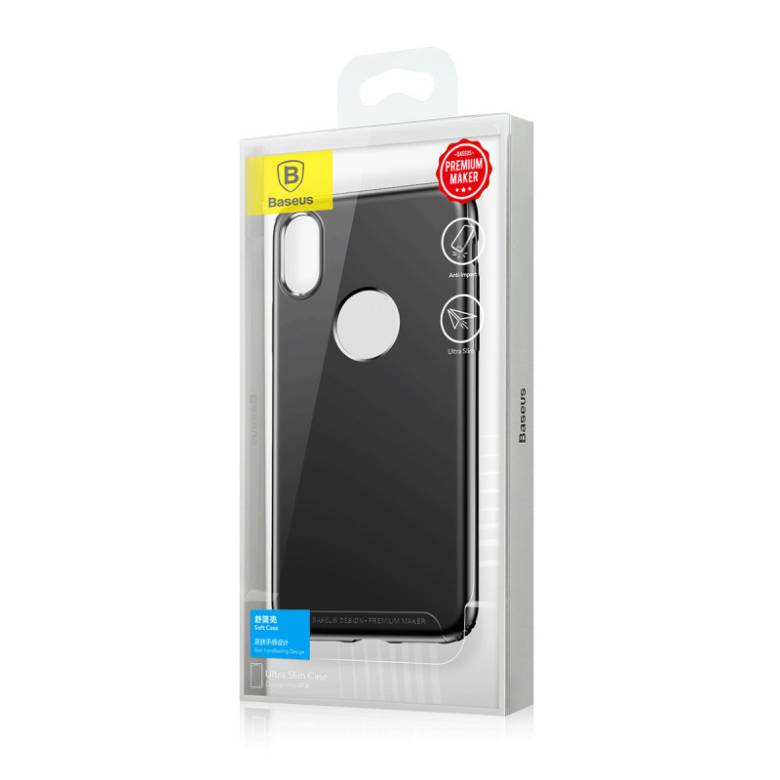 Чехол Baseus для iPhone X/Xs Soft Case Black (WIAPIPHX-SJ01) - фото фото фото 3