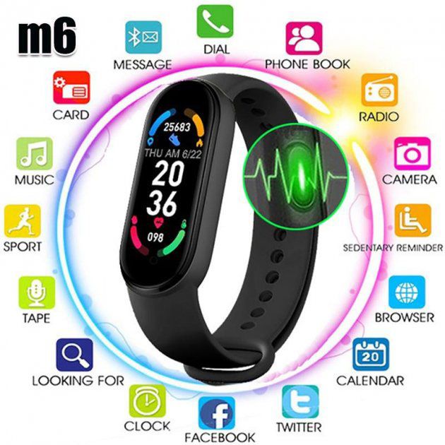 Фітнес браслет FitPro Smart Band M6  (смарт годинник, пульсоксиметр, пульс) - фото фото фото 4