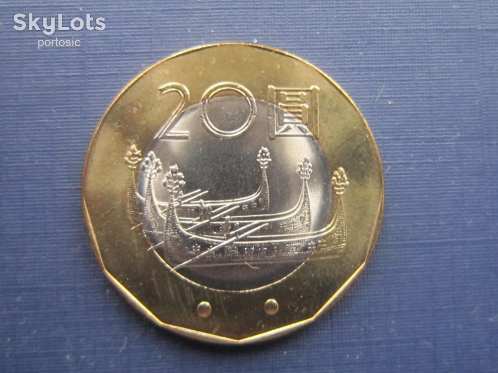 Монета 20 долларов юаней Тайвань 2001 корабль лодка - фото фото фото 0
